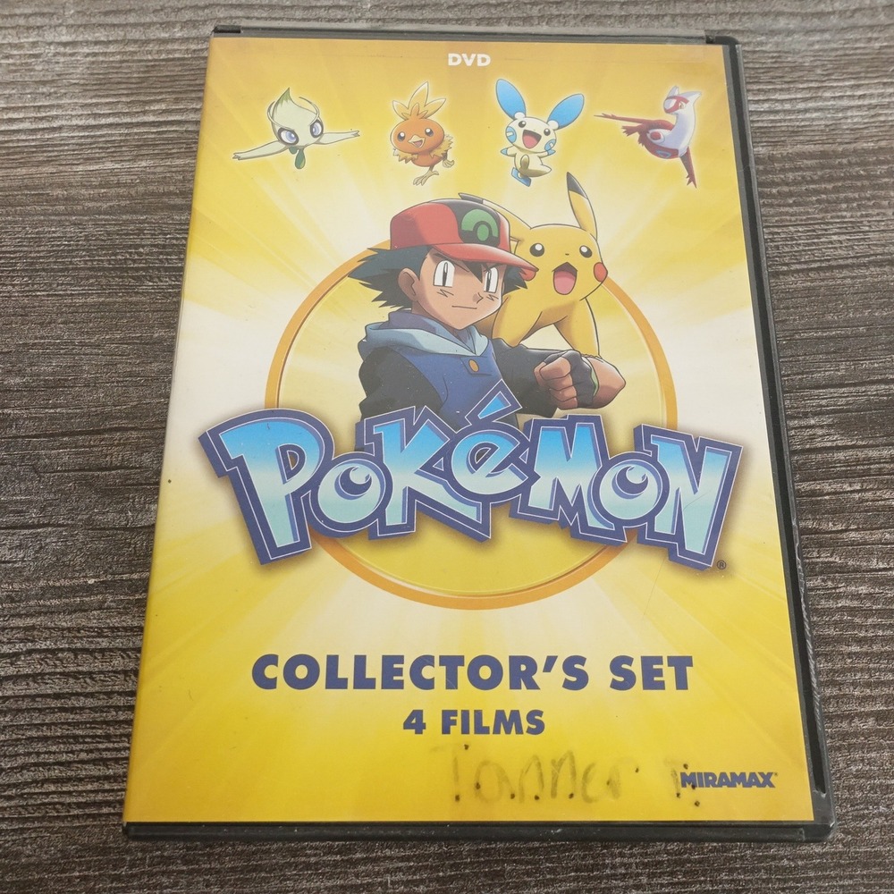 Pokemon Collector's Set DVD Kids OS Yellow Good 4-Film Movie Collection Miramax